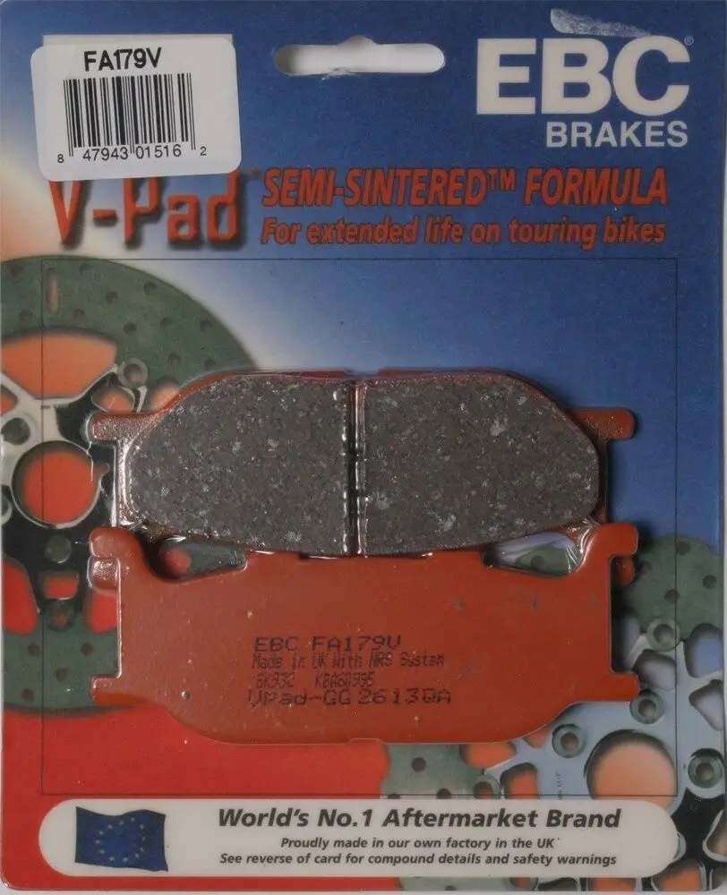 1994-1998 Yamaha Virago Xv 1100 Ön Fren Balatası Ebc Fa179V Yarı 1994-1998 Yamaha Virago Xv 1100 Ön Fren Balatası Ebc Fa179V Yarı