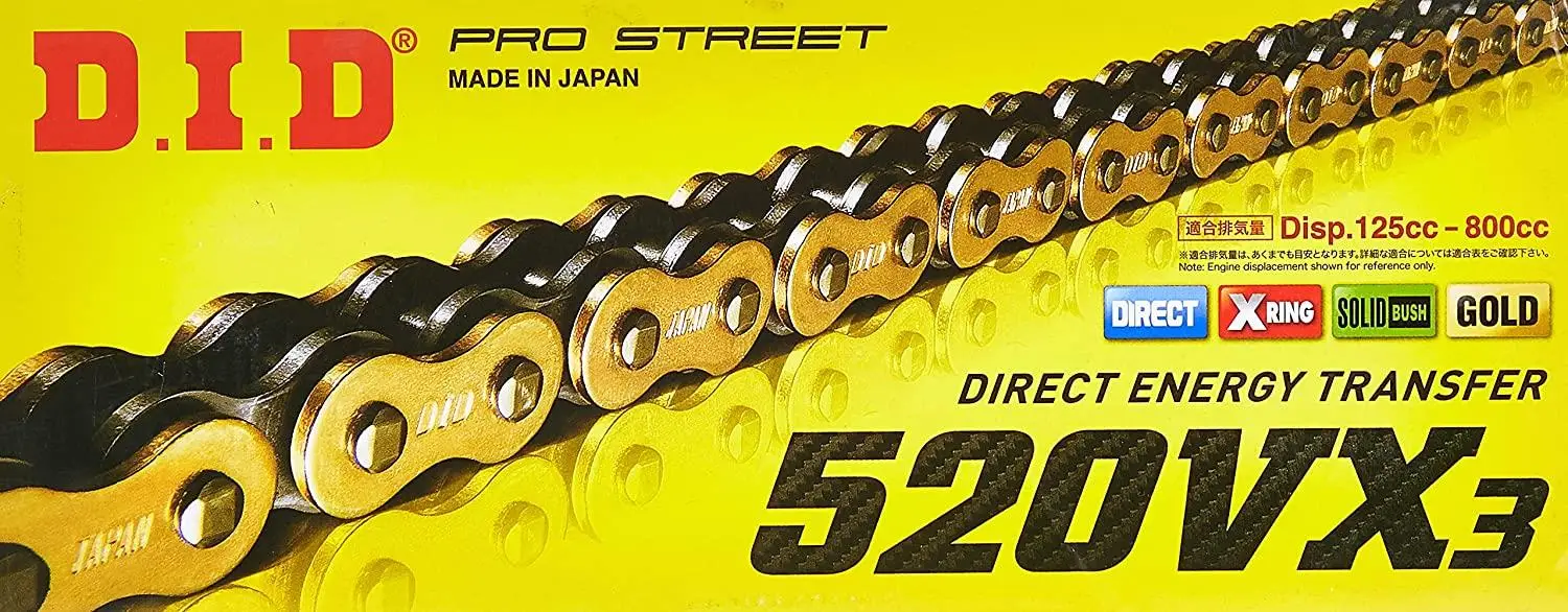 Did 520-102Vx3 2007-2008 Ducati Monster 695 Uyumlu Zincir Vx3 Xring Gold (Sarı) Renk Did 520-102Vx3 2007-2008 Ducati Monster 695 Uyumlu Zincir Vx3 Xring Gold (Sarı) Renk