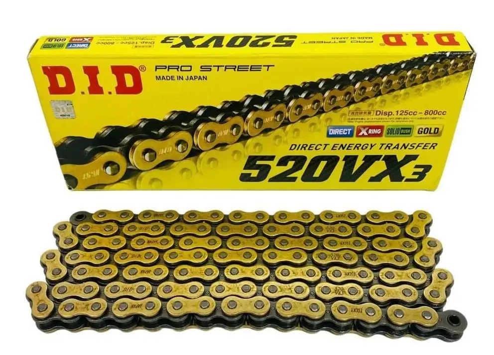 Did 520-118Vx3 2008-2022 KTM 690 Enduro R Uyumlu Zincir Vx3 Xring Gold (Sarı) Renk Did 520-118Vx3 2008-2022 KTM 690 Enduro R Uyumlu Zincir Vx3 Xring Gold (Sarı) Renk