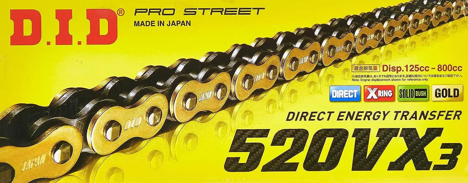 Did 520-118Vx3 2008-2022 KTM 690 Enduro R Uyumlu Zincir Vx3 Xring Gold (Sarı) Renk Did 520-118Vx3 2008-2022 KTM 690 Enduro R Uyumlu Zincir Vx3 Xring Gold (Sarı) Renk