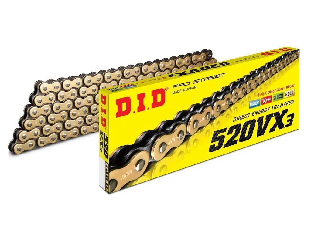 Did 520-118Vx3 2008-2022 KTM 690 Enduro R Uyumlu Zincir Vx3 Xring Gold (Sarı) Renk Did 520-118Vx3 2008-2022 KTM 690 Enduro R Uyumlu Zincir Vx3 Xring Gold (Sarı) Renk