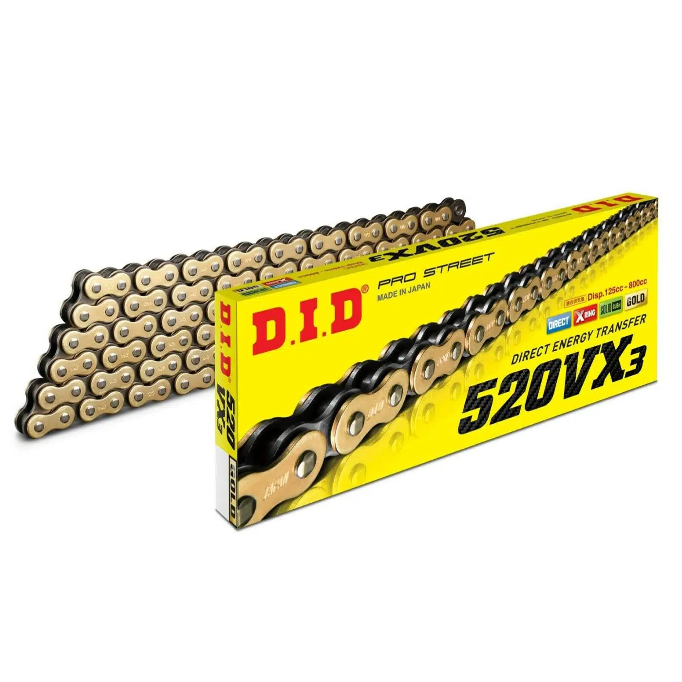 Did 525-110Vx3 2008-2010 Kawasaki Ninja ZX-10R Uyumlu Zincir Vx3 Xring Gold