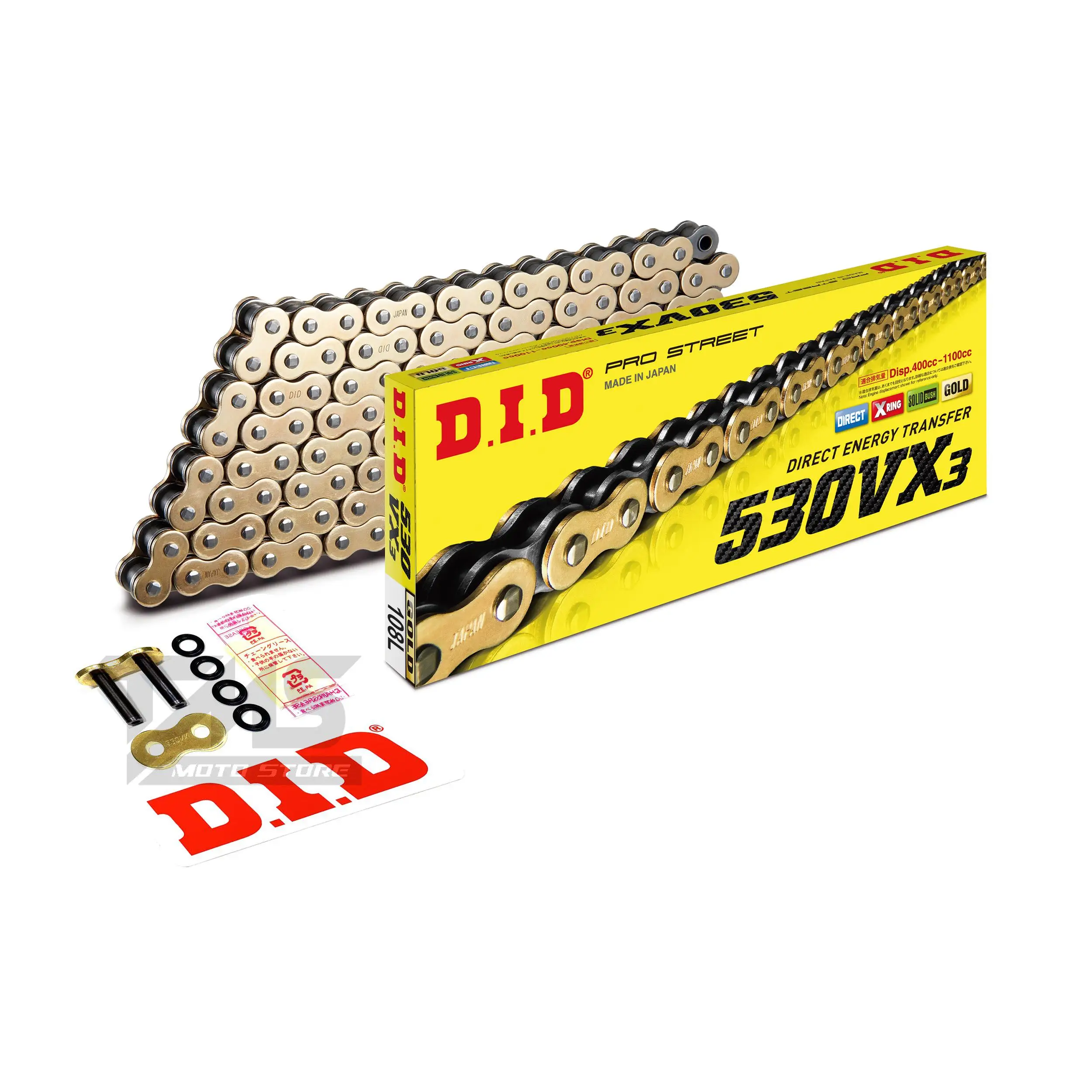 Did 530-108Vx3 1996-1997 Suzuki GSX-R 750 Srad Uyumlu Zincir Vx3 Xring Gold (Sarı) Renk Did 530-108Vx3 1996-1997 Suzuki GSX-R 750 Srad Uyumlu Zincir Vx3 Xring Gold (Sarı) Renk