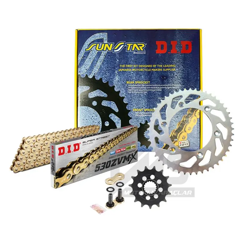 Did Zvmx-Sunstar 2002-2007 Honda CB 900 Hornet Uyumlu Zincir Dişli Set Gold (Sarı) Renk Did Zvmx-Sunstar 2002-2007 Honda CB 900 Hornet Uyumlu Zincir Dişli Set Gold (Sarı) Renk