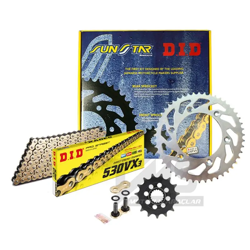 Did-Sunstar 2010-2016 Suzuki GSX 1250 FA Uyumlu Zincir Dişli Set Gold (Sarı) Renk Did-Sunstar 2010-2016 Suzuki GSX 1250 FA Uyumlu Zincir Dişli Set Gold (Sarı) Renk