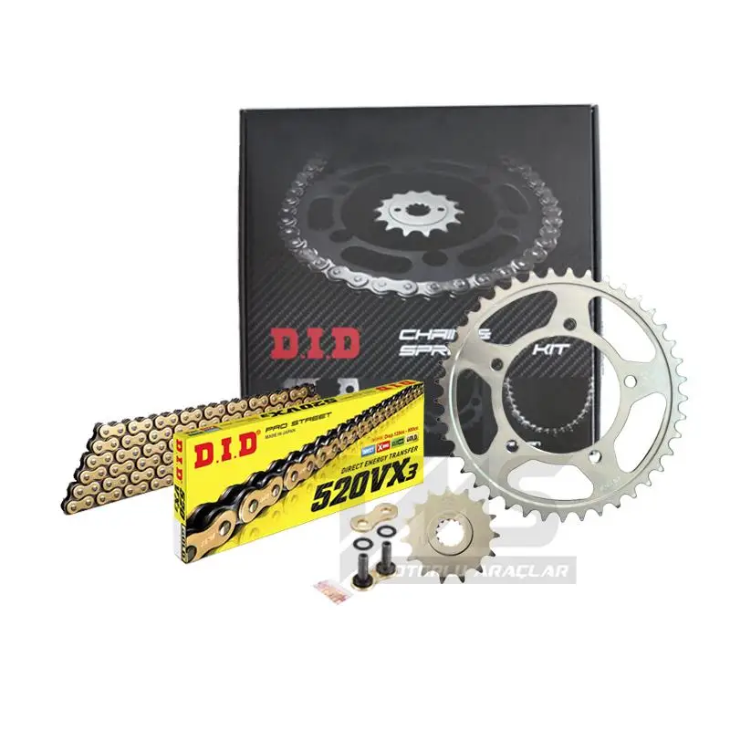 Did-Sunstar 2000-2019 Suzuki DRZ400 S Uyumlu Zincir Dişli Set Gold (Sarı) Renk Did-Sunstar 2000-2019 Suzuki DRZ400 S Uyumlu Zincir Dişli Set Gold (Sarı) Renk