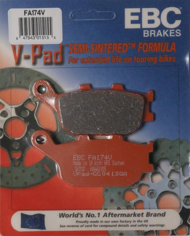 Ebc Fa174V 2007-2009 Kawasaki Z 1000 Uyumlu Arka Fren Balatası Yarı Sinterli Balata Ebc Fa174V 2007-2009 Kawasaki Z 1000 Uyumlu Arka Fren Balatası Yarı Sinterli Balata