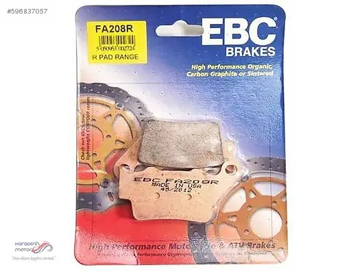 Ebc Fa208R 2018-2020 Yamaha Tenere 700 Sinterli Arka Fren Balatas Ebc Fa208R 2018-2020 Yamaha Tenere 700 Sinterli Arka Fren Balatas