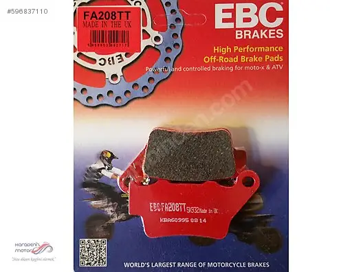 Ebc Fa208Tt 2018-2020 Yamaha Tenere 700 Karbon Arka Fren Balatası Ebc Fa208Tt 2018-2020 Yamaha Tenere 700 Karbon Arka Fren Balatası