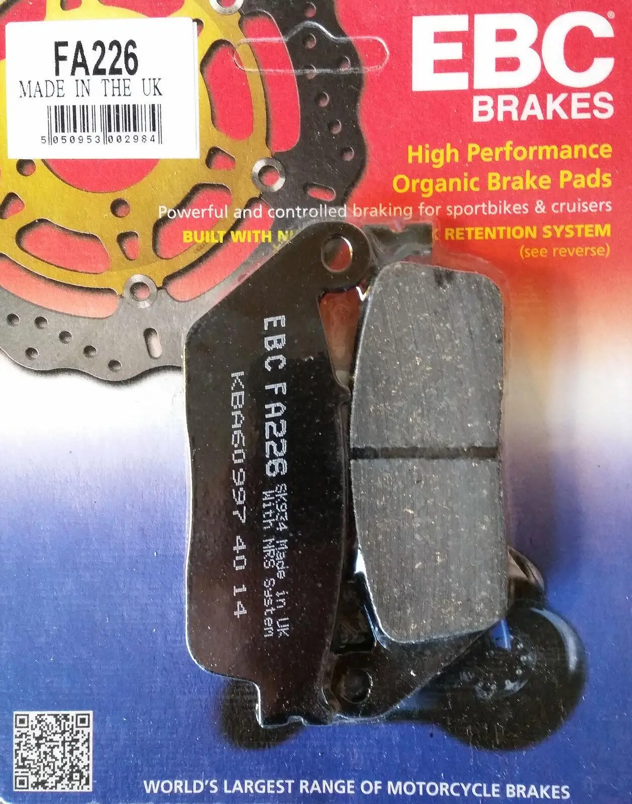 Ebc Fa226 2017-2022 Suzuki GSX-R 250 Uyumlu Ön Fren Balatası Organik Balata Ebc Fa226 2017-2022 Suzuki GSX-R 250 Uyumlu Ön Fren Balatası Organik Balata