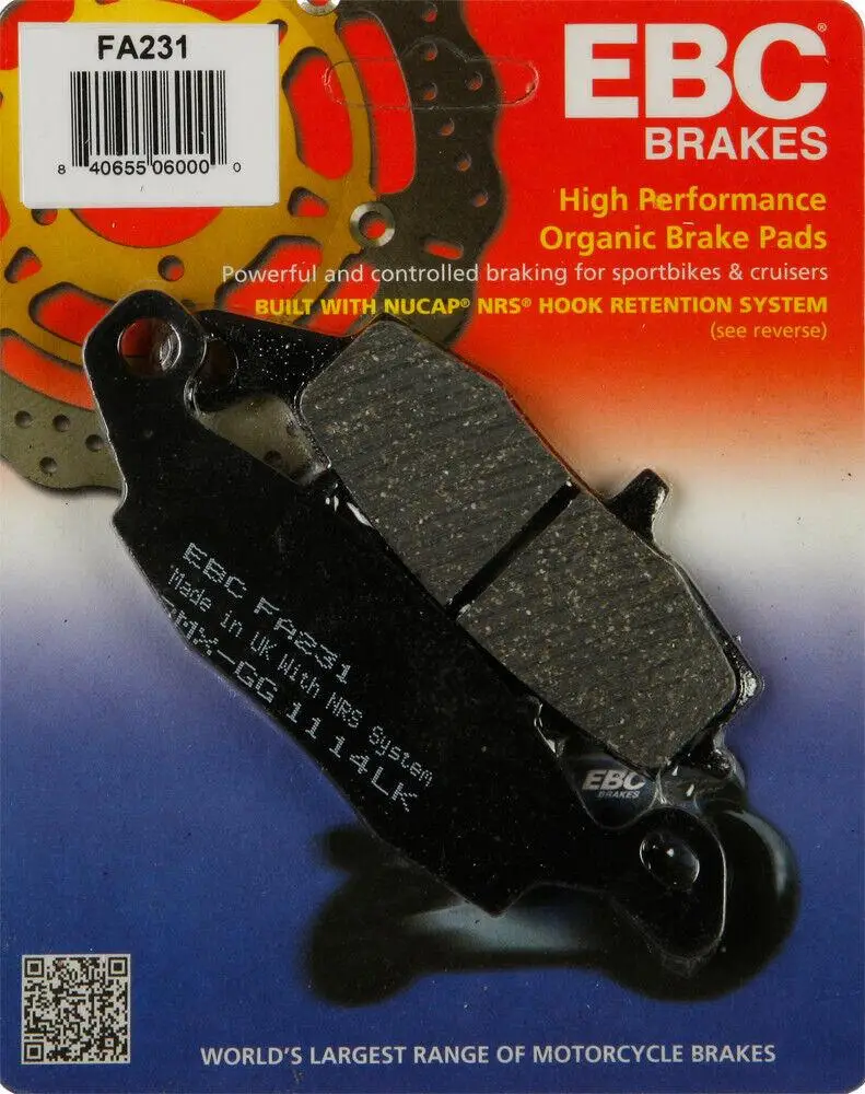 Ebc Fa231 1998-2006 Suzuki GSX 600 F Uyumlu Ön Fren Balatası (Sağ) Organik Balata Ebc Fa231 1998-2006 Suzuki GSX 600 F Uyumlu Ön Fren Balatası (Sağ) Organik Balata
