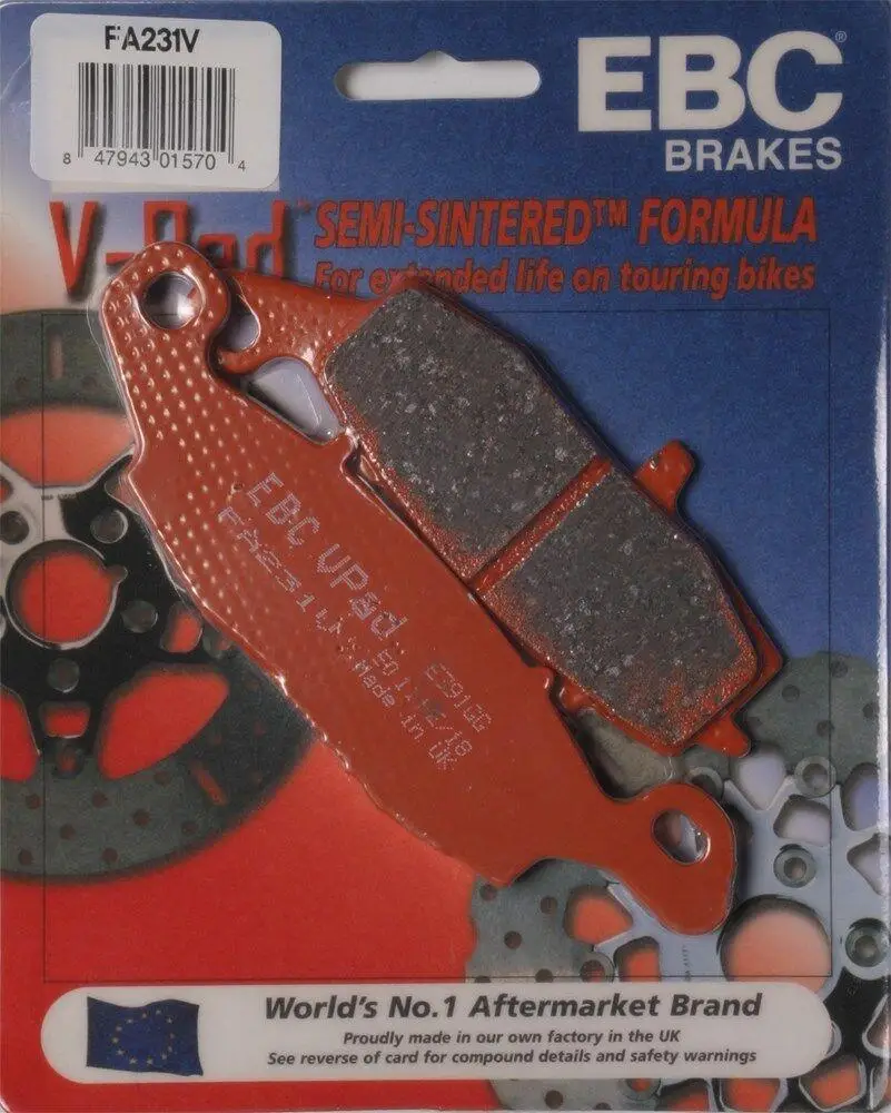 Ebc Fa231V 1998-2006 Suzuki GSX 600 F Uyumlu Ön Fren Balatası (Sağ) Yarı Sinterli Balata Ebc Fa231V 1998-2006 Suzuki GSX 600 F Uyumlu Ön Fren Balatası (Sağ) Yarı Sinterli Balata