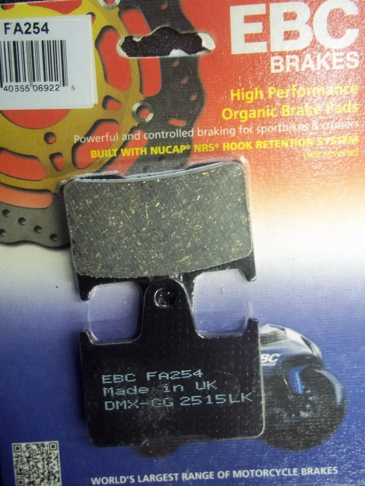 Ebc Fa254 2004-2005 Suzuki GSX-R 750 Srad Uyumlu Arka Fren Balatası Organik Balata Ebc Fa254 2004-2005 Suzuki GSX-R 750 Srad Uyumlu Arka Fren Balatası Organik Balata