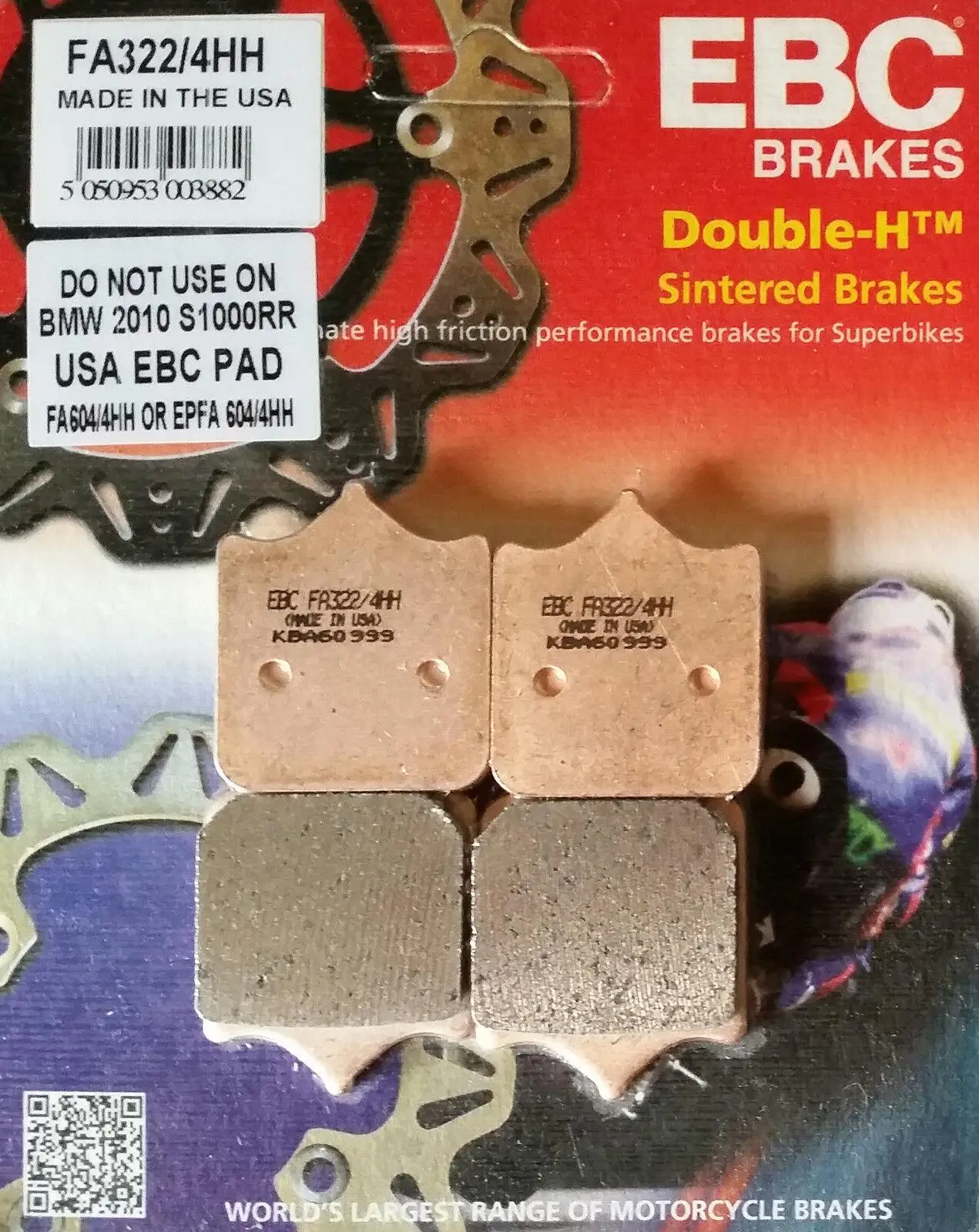 Ebc Fa322/4Hh 2005-2011 KTM 990 Super Duke Uyumlu Ön Fren Balatası Sinterli Balata Ebc Fa322/4Hh 2005-2011 KTM 990 Super Duke Uyumlu Ön Fren Balatası Sinterli Balata