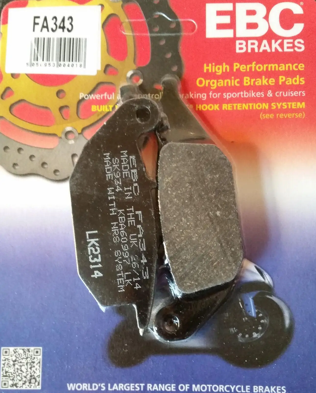 Ebc Fa343 2004-2010 Honda CBR 125 R Uyumlu Arka Fren Balatası Organik Balata Ebc Fa343 2004-2010 Honda CBR 125 R Uyumlu Arka Fren Balatası Organik Balata