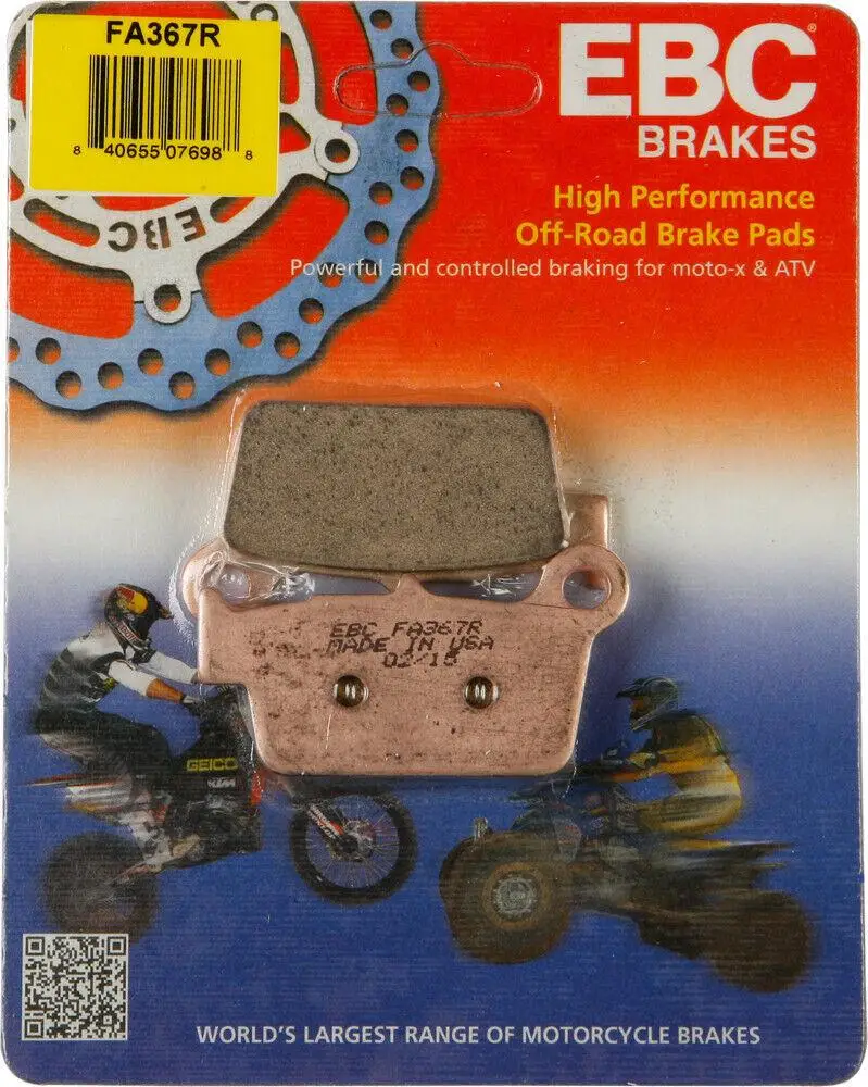 Ebc Fa367R 2004-2016 Kawasaki KX 250F Uyumlu Arka Fren Balatası Sinterli Balata Ebc Fa367R 2004-2016 Kawasaki KX 250F Uyumlu Arka Fren Balatası Sinterli Balata