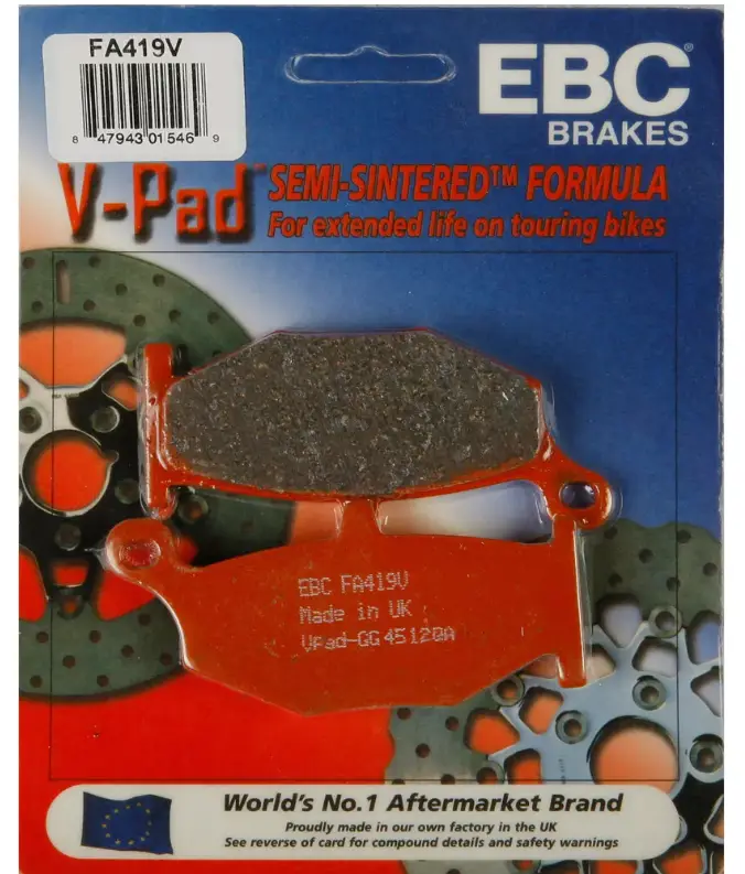 Ebc Fa419V 2006-2010 Suzuki GSX-R 600 Srad Uyumlu Arka Fren Balatası Yarı Sinterli Balata Ebc Fa419V 2006-2010 Suzuki GSX-R 600 Srad Uyumlu Arka Fren Balatası Yarı Sinterli Balata