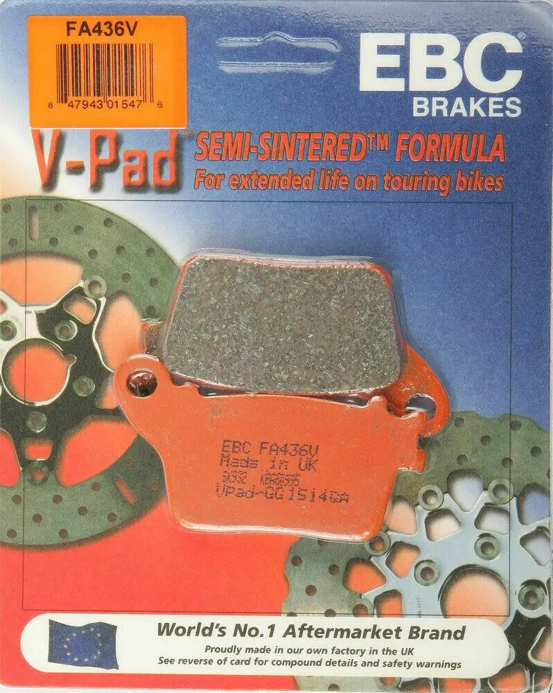 Ebc Fa436V 2006-2020 Honda CBR 1000 RR Uyumlu Arka Fren Balatası Yarı Sinterli Balata Ebc Fa436V 2006-2020 Honda CBR 1000 RR Uyumlu Arka Fren Balatası Yarı Sinterli Balata