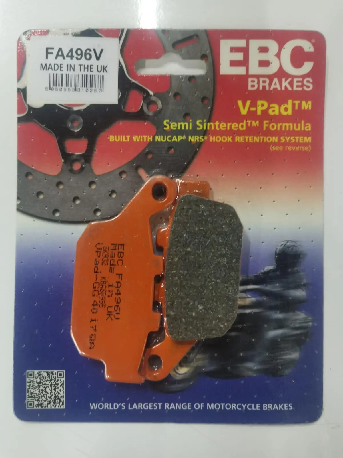 Ebc Fa496V 2014-2023 Honda NC 750 X DCT Uyumlu Arka Fren Balatası Yarı Sinterli Balata Ebc Fa496V 2014-2023 Honda NC 750 X DCT Uyumlu Arka Fren Balatası Yarı Sinterli Balata