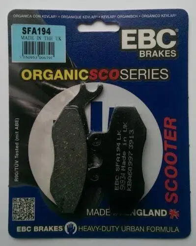 Ebc Sfa194 2003-2009 Vespa GT 200 Uyumlu Ön Fren Balatası (Grimeca Caliper) Organik Balata