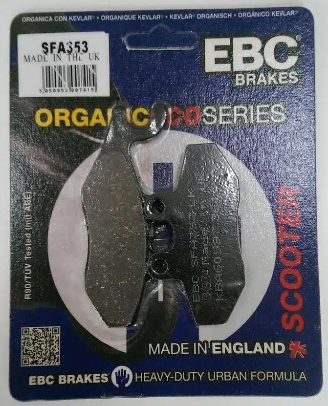 Ebc Sfa353 2003-2009 Vespa GT 200 Uyumlu Ön Fren Balatası (Heng Tong Caliper) Organik Balata