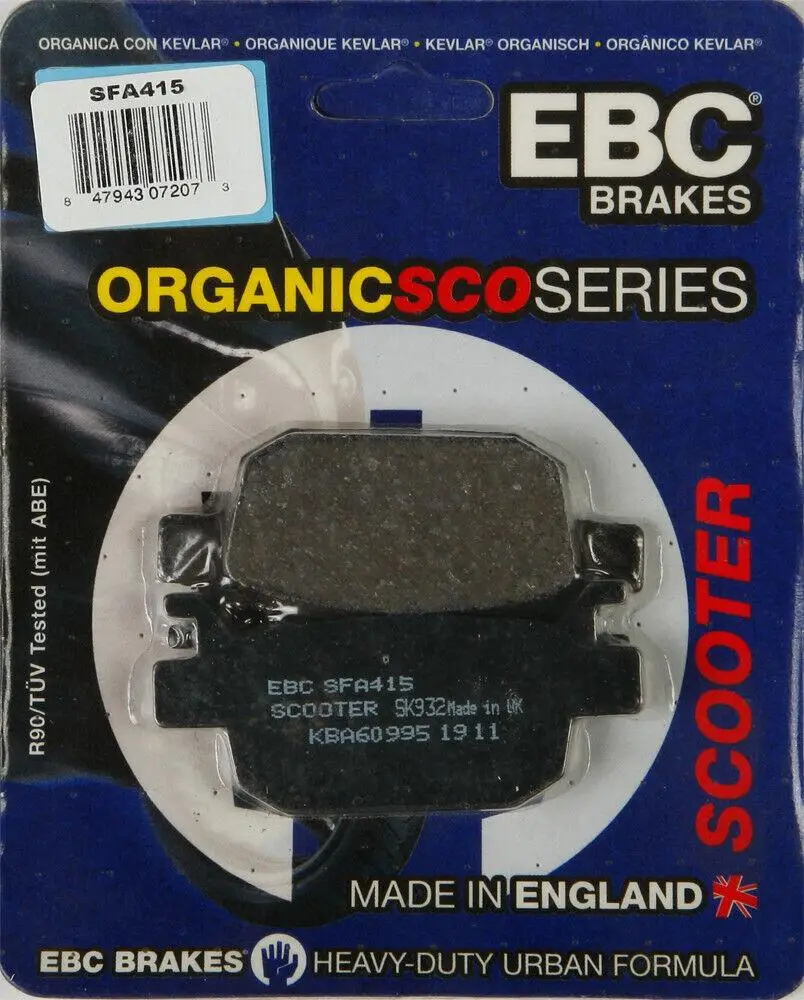 Ebc Sfa415 2007-2014 Honda SH 300 Uyumlu Arka Fren Balatası Organik Balata Ebc Sfa415 2007-2014 Honda SH 300 Uyumlu Arka Fren Balatası Organik Balata