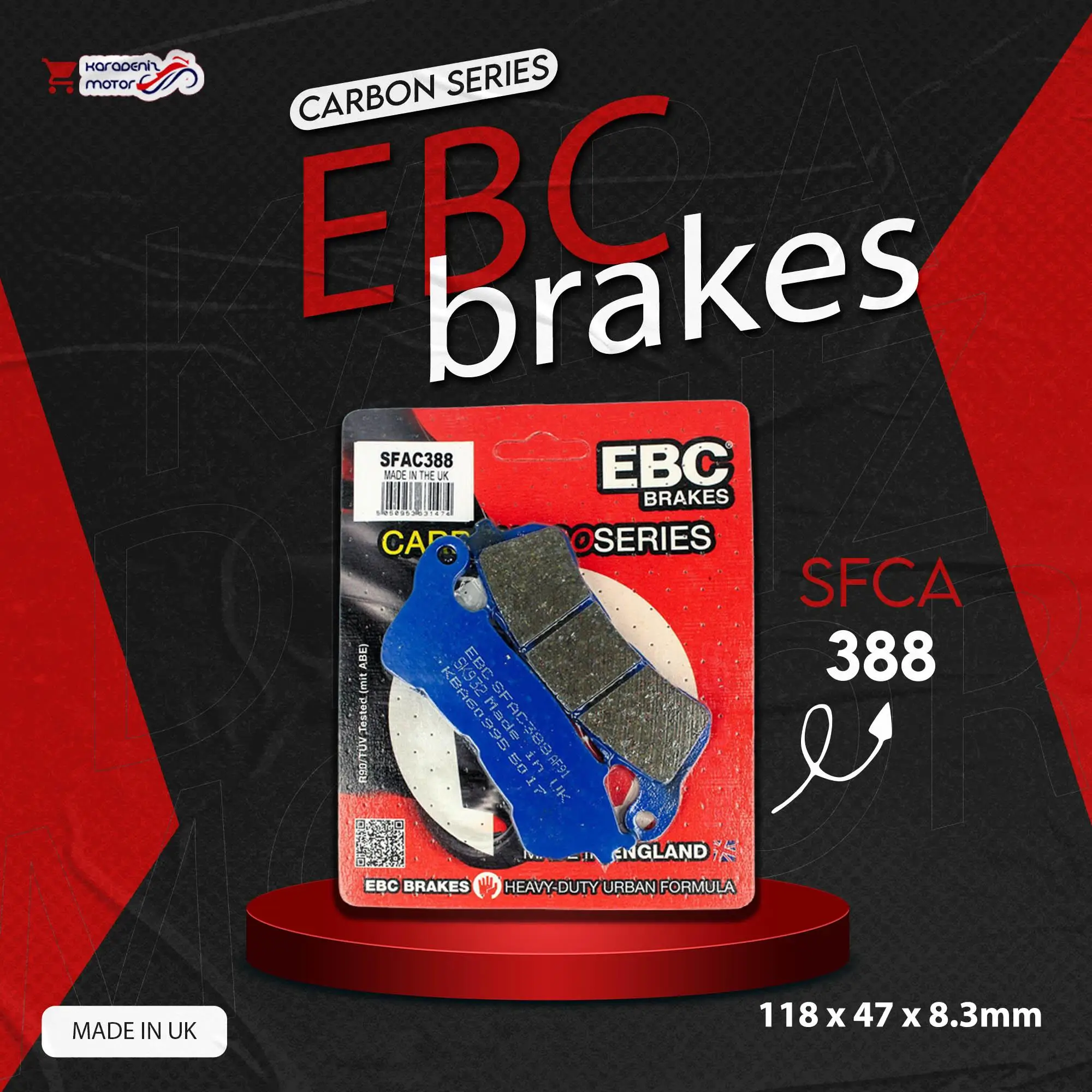 Ebc Sfac388 Suzuki Burgman UH 200 Karbon Ön Fren Balatası Ebc Sfac388 Suzuki Burgman UH 200 Karbon Ön Fren Balatası
