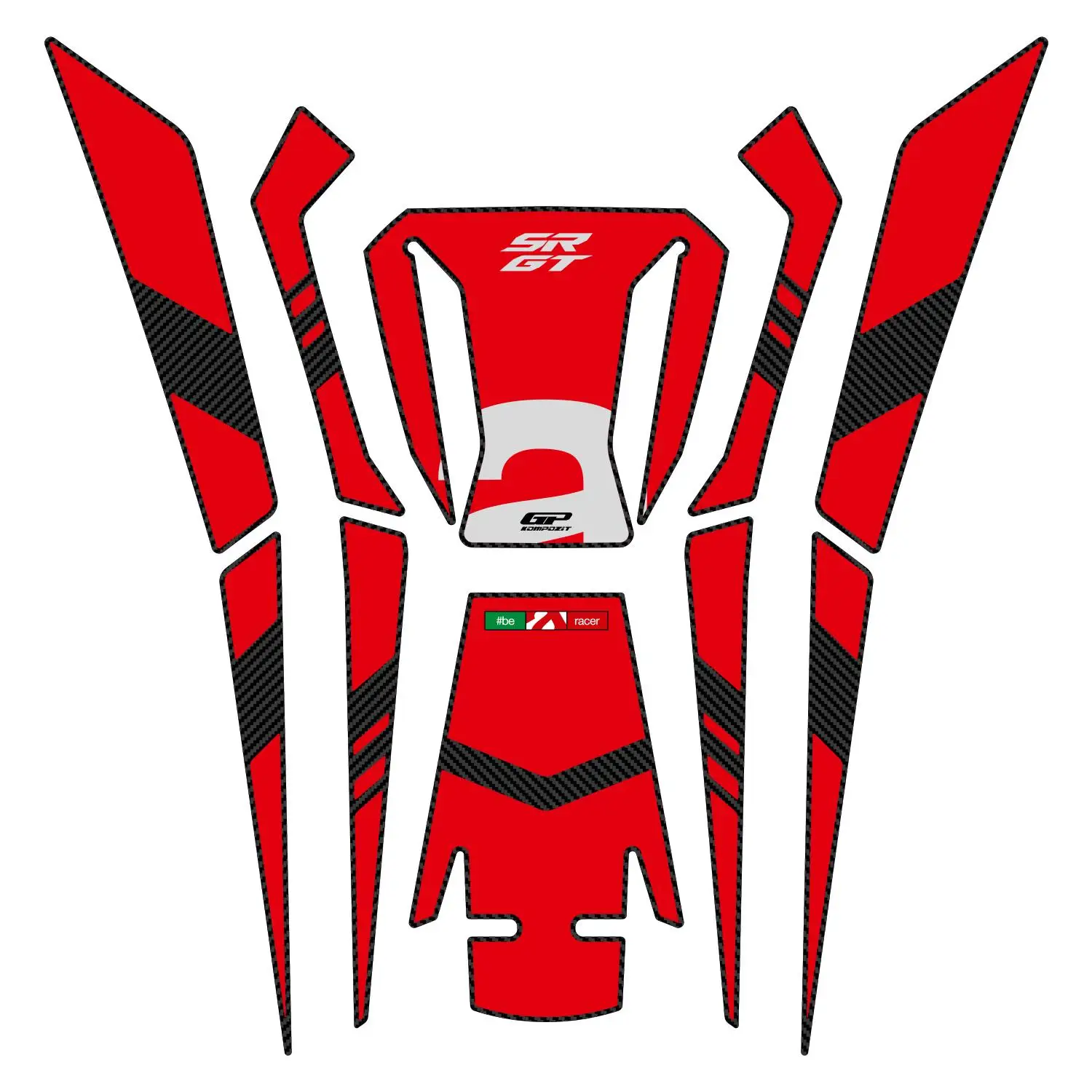 GP Kompozit Aprilia SR GT 125 / 200 2022-2023 Uyumlu Tank Pad Kırmızı GP Kompozit Aprilia SR GT 125 / 200 2022-2023 Uyumlu Tank Pad Kırmızı