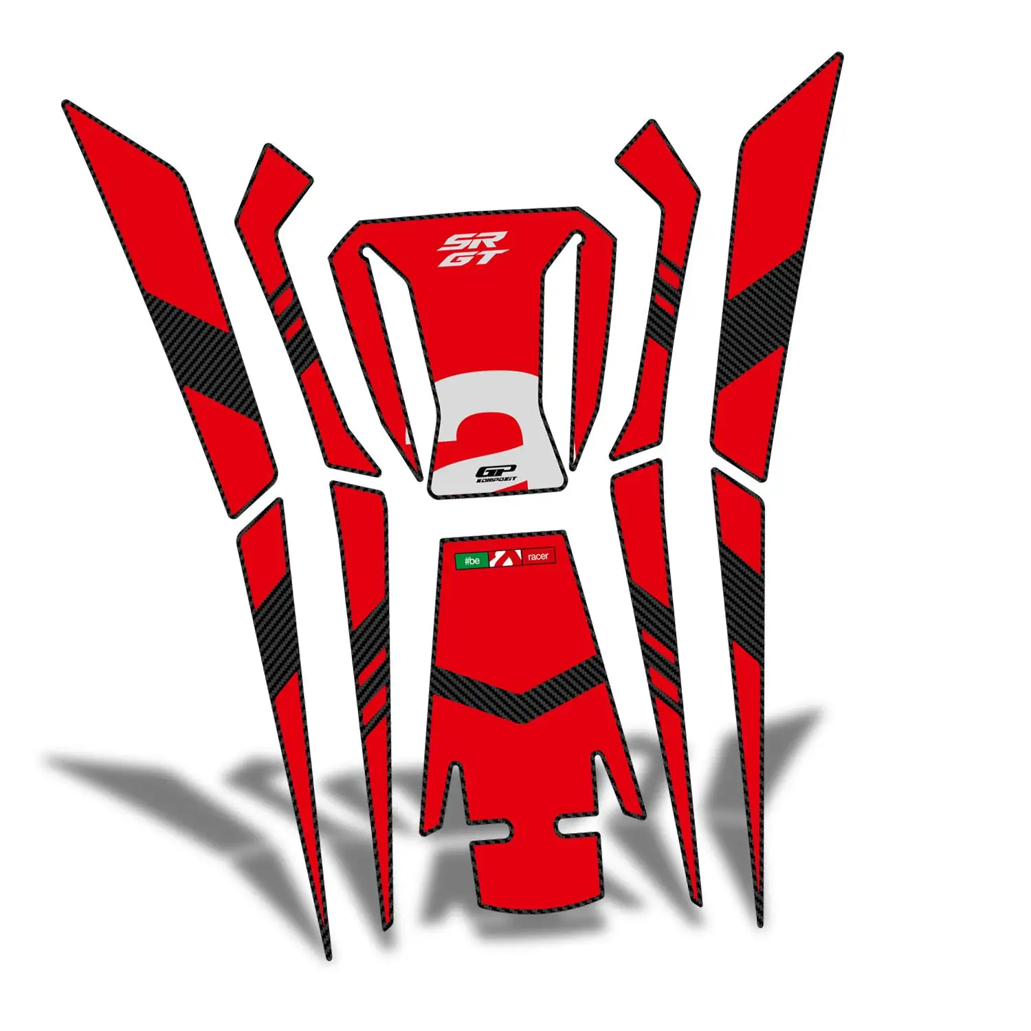 GP Kompozit Aprilia SR GT 125 / 200 2022-2023 Uyumlu Tank Pad Kırmızı GP Kompozit Aprilia SR GT 125 / 200 2022-2023 Uyumlu Tank Pad Kırmızı