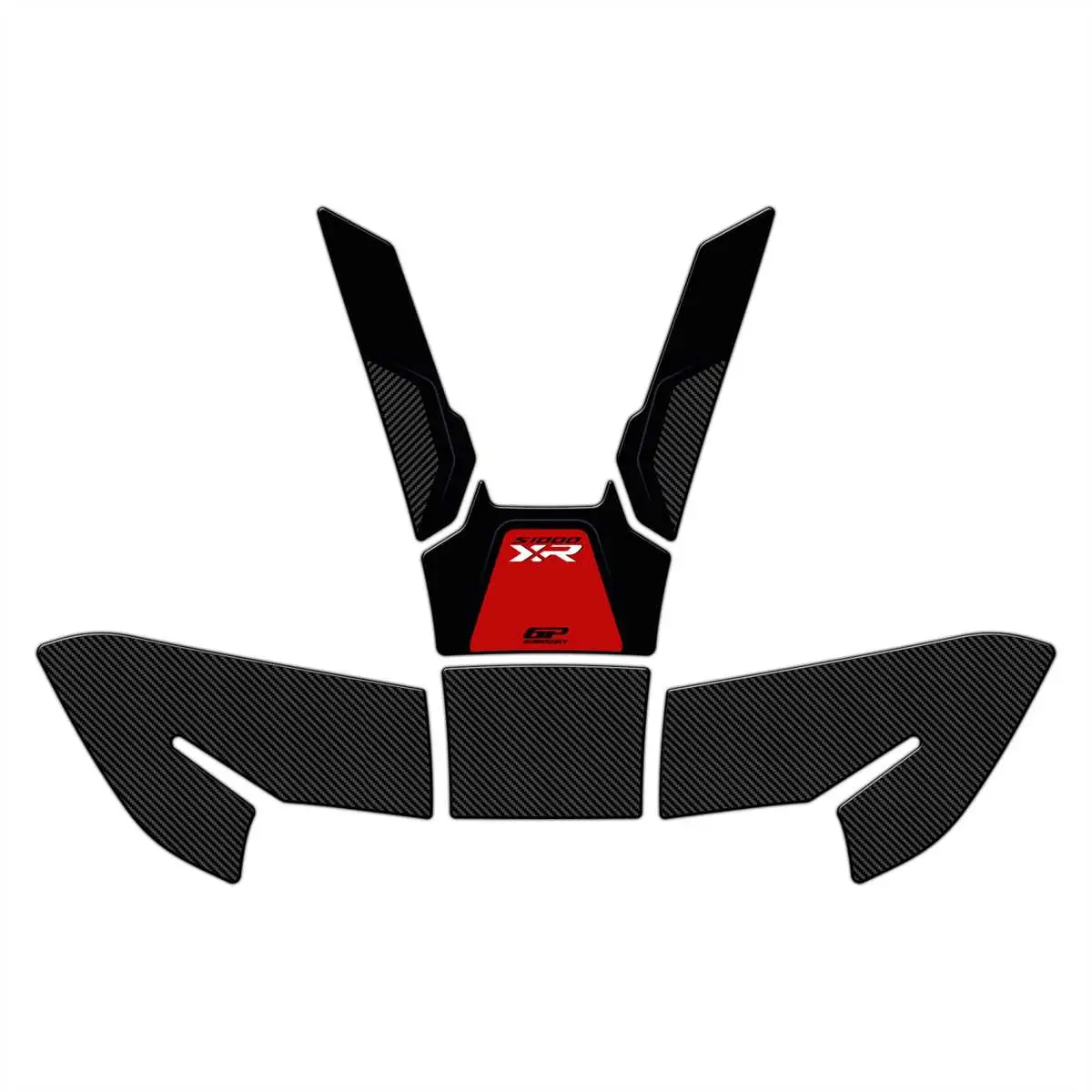 GP Kompozit BMW S 1000 XR 2015-2019 Uyumlu Tank Pad Seti Kırmızı