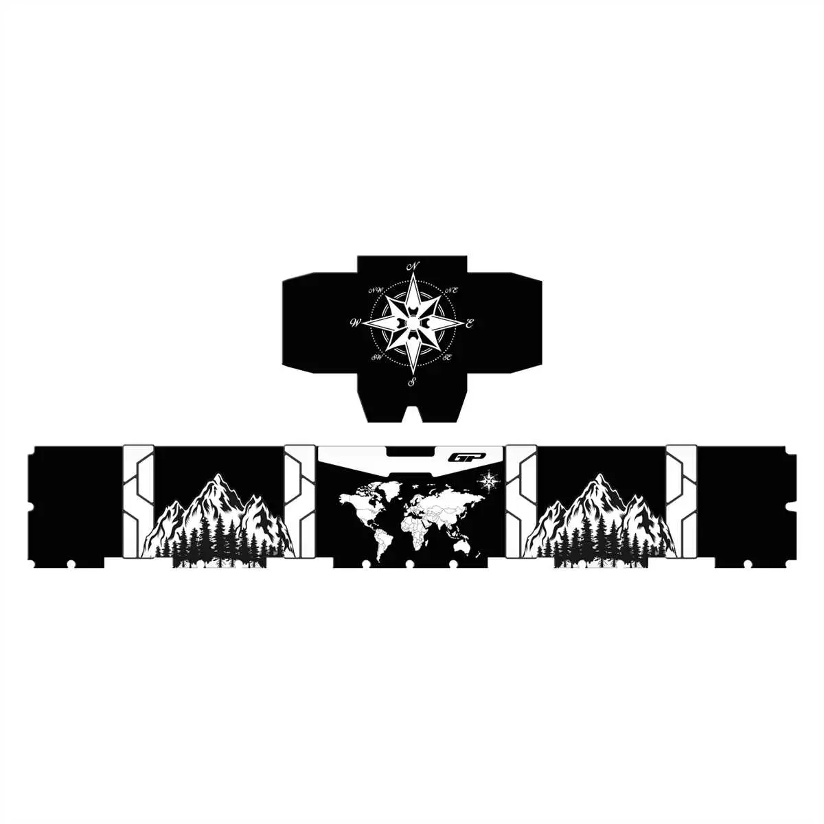 GP Kompozit DSN04 37 lt Alüminyum Motosiklet Çanta Uyumlu Sticker