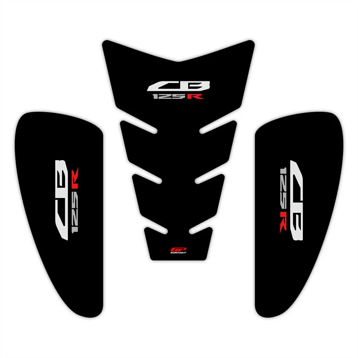 GP Kompozit Honda CB125R 2018-2019 Uyumlu Tank Pad Seti Siyah GP Kompozit Honda CB125R 2018-2019 Uyumlu Tank Pad Seti Siyah