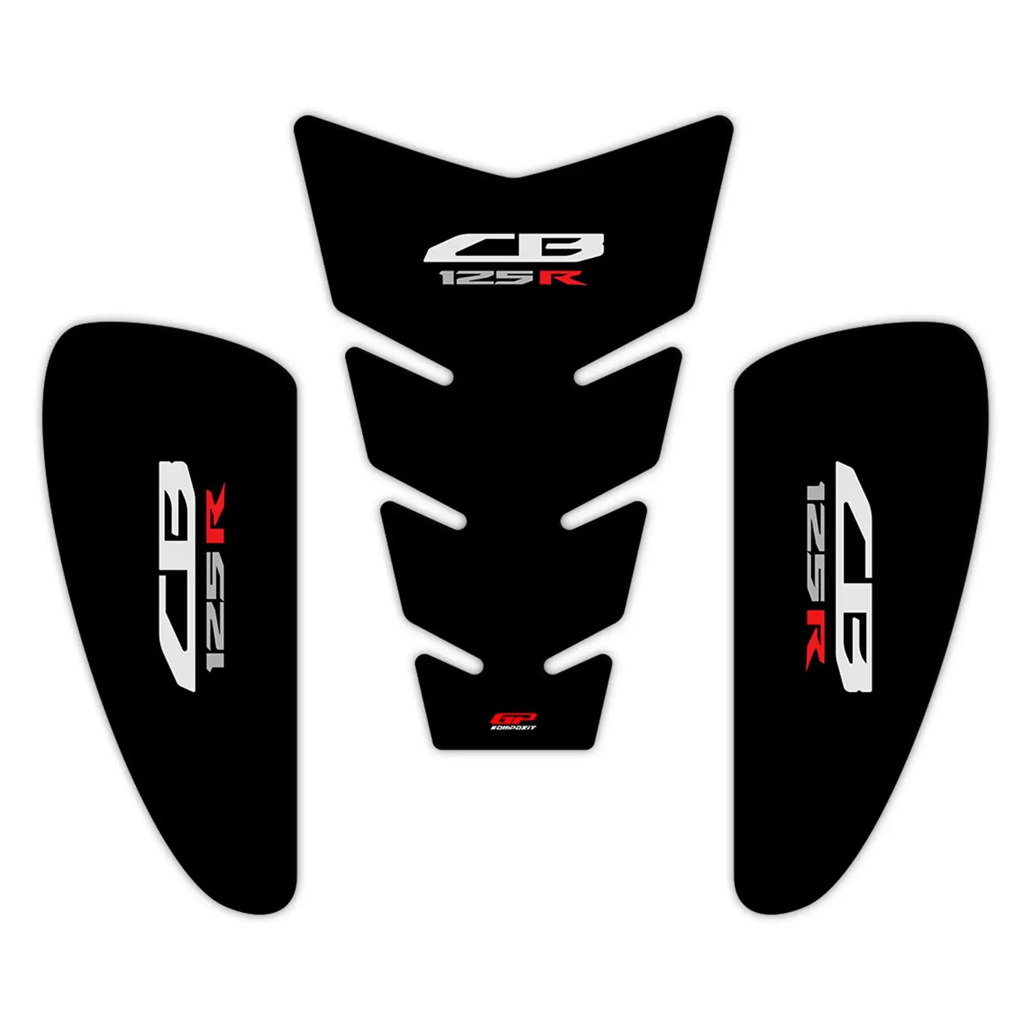 GP Kompozit Honda CB125R 2018-2019 Uyumlu Tank Pad Seti Siyah GP Kompozit Honda CB125R 2018-2019 Uyumlu Tank Pad Seti Siyah