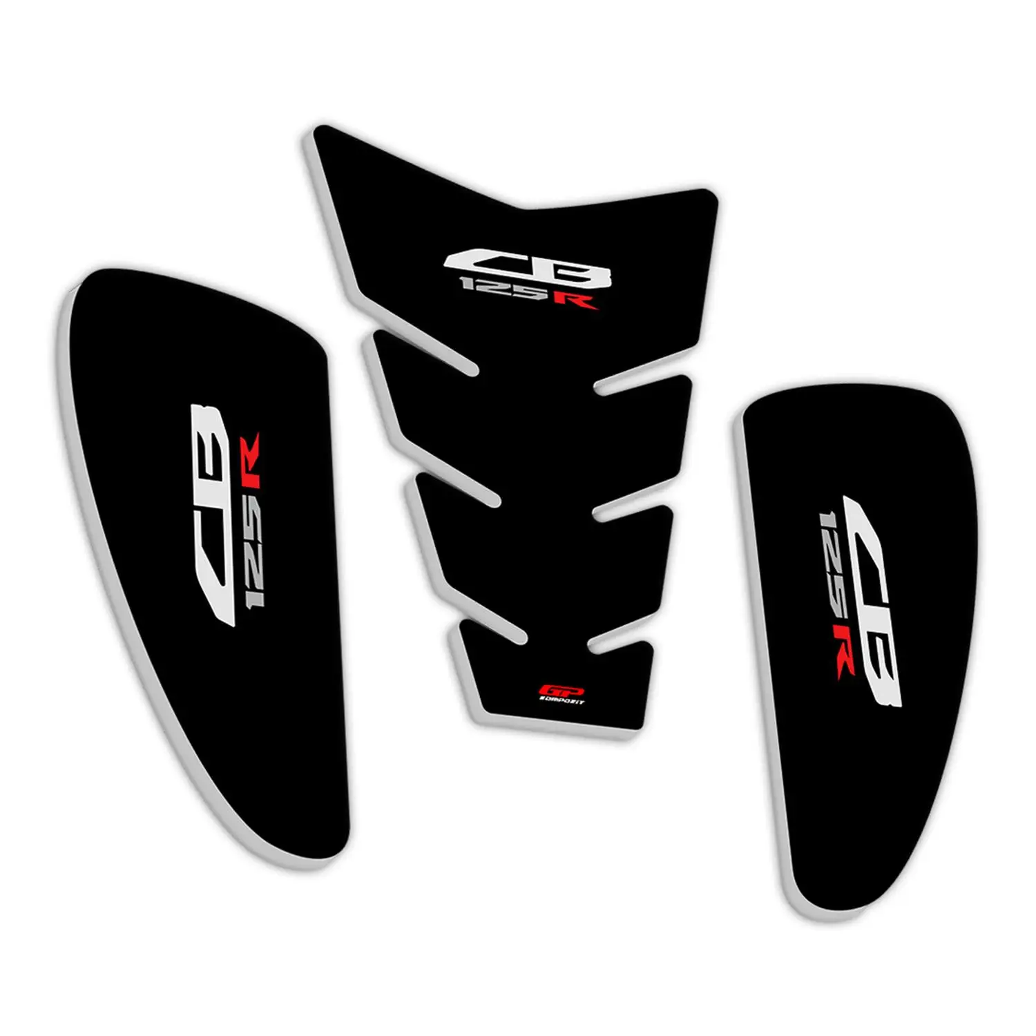 GP Kompozit Honda CB125R 2018-2019 Uyumlu Tank Pad Seti Siyah GP Kompozit Honda CB125R 2018-2019 Uyumlu Tank Pad Seti Siyah