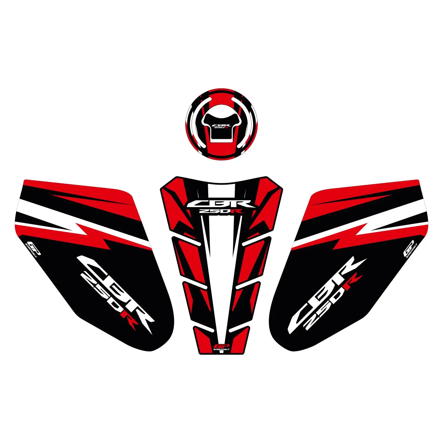GP Kompozit Honda CBR250 2011-2012 Uyumlu Tank Pad Kırmızı GP Kompozit Honda CBR250 2011-2012 Uyumlu Tank Pad Kırmızı