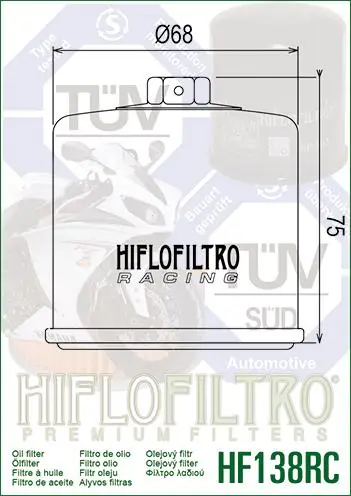 Hiflo Hf138rc 1988-2006 Suzuki GSX 600 F Uyumlu Yağ Filtresi Hiflo Hf138rc 1988-2006 Suzuki GSX 600 F Uyumlu Yağ Filtresi