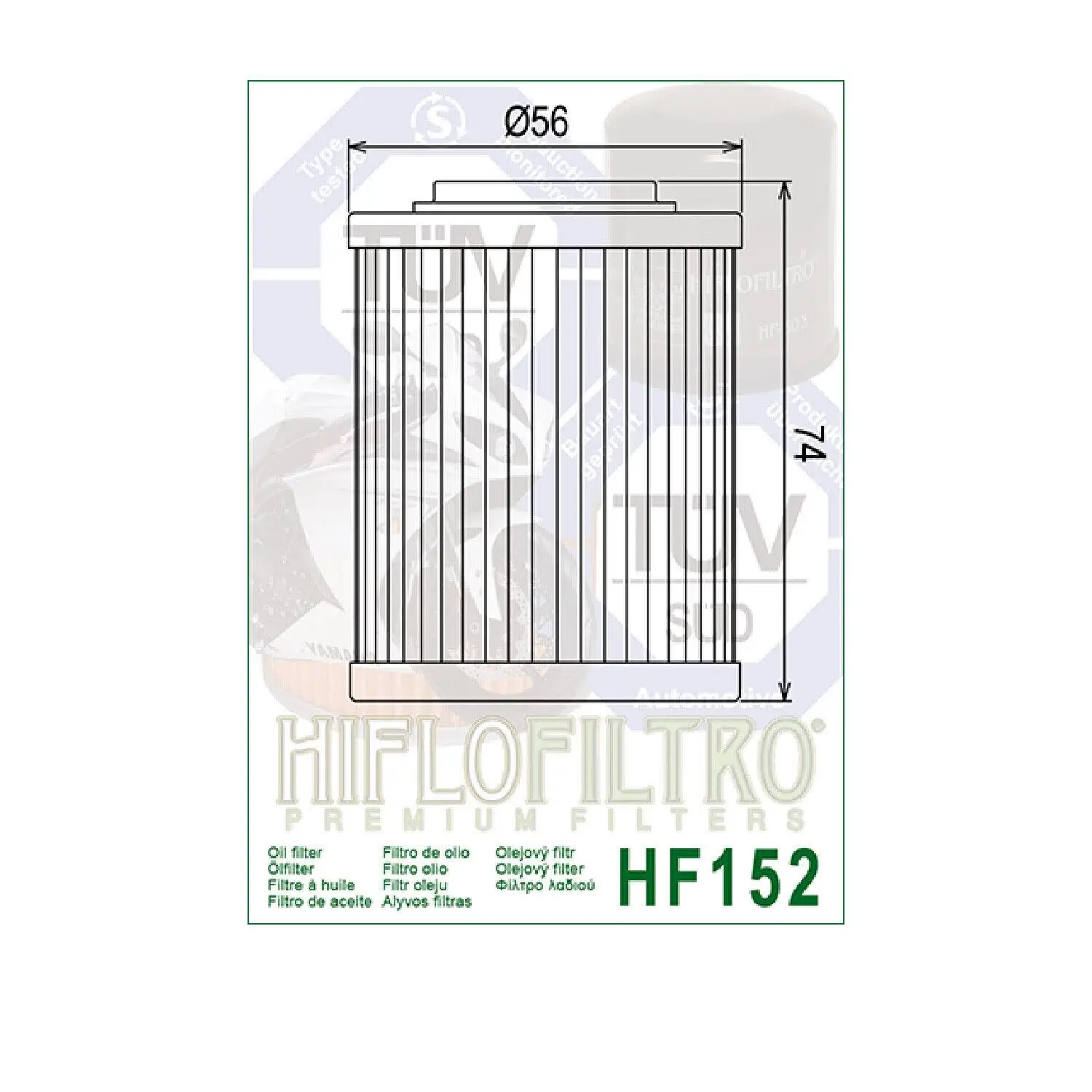 Hiflo Hf152 2001-2008 Aprilia Caponord 1000 ETV Yağ Filtresi Hiflo Hf152 2001-2008 Aprilia Caponord 1000 ETV Yağ Filtresi