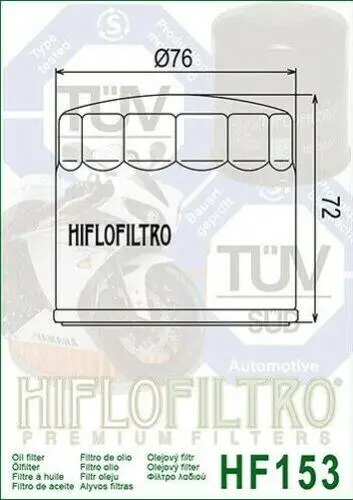 Hiflo Hf153 2015-2018 Ducati Diavel XDiavel S Uyumlu Yağ Filtresi Hiflo Hf153 2015-2018 Ducati Diavel XDiavel S Uyumlu Yağ Filtresi