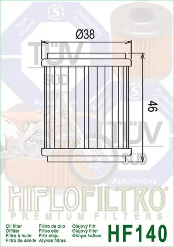 Hiflo Hf140 2012-2017 Gas Gas EC 250 F Uyumlu Yağ Filtresi Hiflo Hf140 2012-2017 Gas Gas EC 250 F Uyumlu Yağ Filtresi