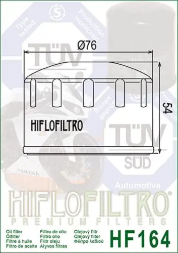 Hiflo Hf164 2012-2020 BMW C 650 GT Yağ Filtresi Hiflo Hf164 2012-2020 BMW C 650 GT Yağ Filtresi