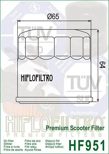 Hiflo Hf951 2013-2017 Honda NSS300 Forza Uyumlu Yağ Filtresi Hiflo Hf951 2013-2017 Honda NSS300 Forza Uyumlu Yağ Filtresi