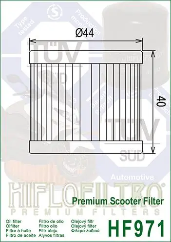 Hiflo Hf971 2007-2020 Suzuki Burgman UH 200 Uyumlu Yağ Filtresi Hiflo Hf971 2007-2020 Suzuki Burgman UH 200 Uyumlu Yağ Filtresi