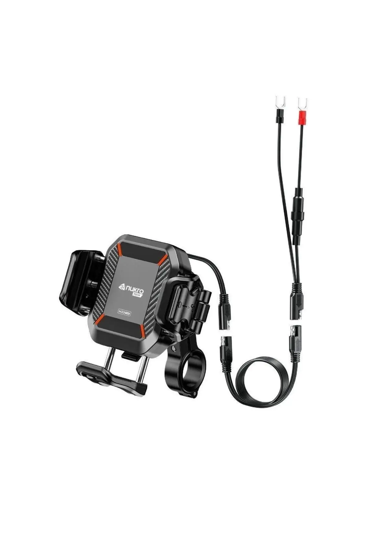 Nukrotech M33 PLUS Titreşim Modüllü Motosiklet Telefon Tutucu (Kablosuz ve TYPE-C Şarjlı ) Nukrotech M33 PLUS Titreşim Modüllü Motosiklet Telefon Tutucu (Kablosuz ve TYPE-C Şarjlı )