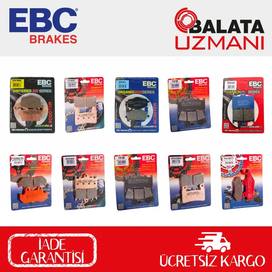 Yamaha Fz6 Fazer S2 Ön Fren Balatası Ebc Fa252Hh Yamaha Fz6 Fazer S2 Ön Fren Balatası Ebc Fa252Hh