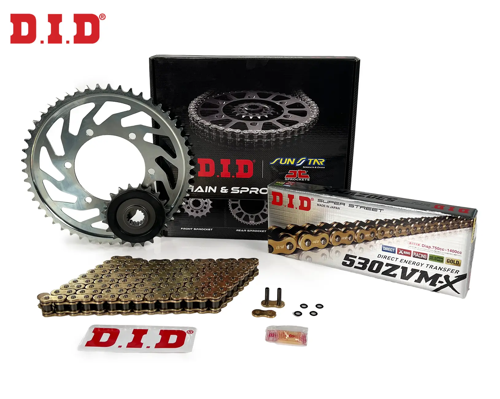 ZİNCİR DİŞLİ SETİ SUZUKI B-KING (1300 cc) (2008-2011) / SUZUKI / B-KING / 1300cc / ZİNCİR: DID-530ZVM-X (Gold)-118 / ÖN DİŞLİ: JT (18T) / ARKA DİŞLİ: SUNSTAR (43T) / 2008-2009-2010-2011 ZİNCİR DİŞLİ SETİ SUZUKI B-KING (1300 cc) (2008-2011) / SUZUKI / B-KING / 1300cc / ZİNCİR: DID-530ZVM-X (Gold)-118 / ÖN DİŞLİ: JT (18T) / ARKA DİŞLİ: SUNSTAR (43T) / 2008-2009-2010-2011