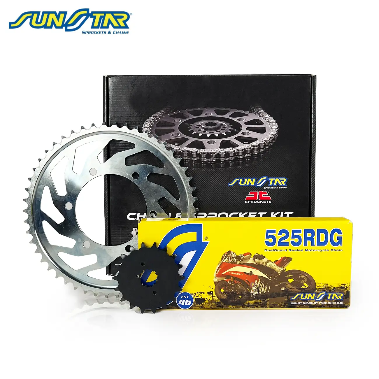 ZİNCİR DİŞLİ SETİ YAMAHA TDM (850 cc) (1996-2001) / YAMAHA / TDM / 850cc / ZİNCİR: SUNSTAR 525RDG (Çelik)-114 / ÖN DİŞLİ: SUNSTAR (16T) / ARKA DİŞLİ: JT (43T) / 1996-1997-1998-1999-2000-2001 ZİNCİR DİŞLİ SETİ YAMAHA TDM (850 cc) (1996-2001) / YAMAHA / TDM / 850cc / ZİNCİR: SUNSTAR 525RDG (Çelik)-114 / ÖN DİŞLİ: SUNSTAR (16T) / ARKA DİŞLİ: JT (43T) / 1996-1997-1998-1999-2000-2001